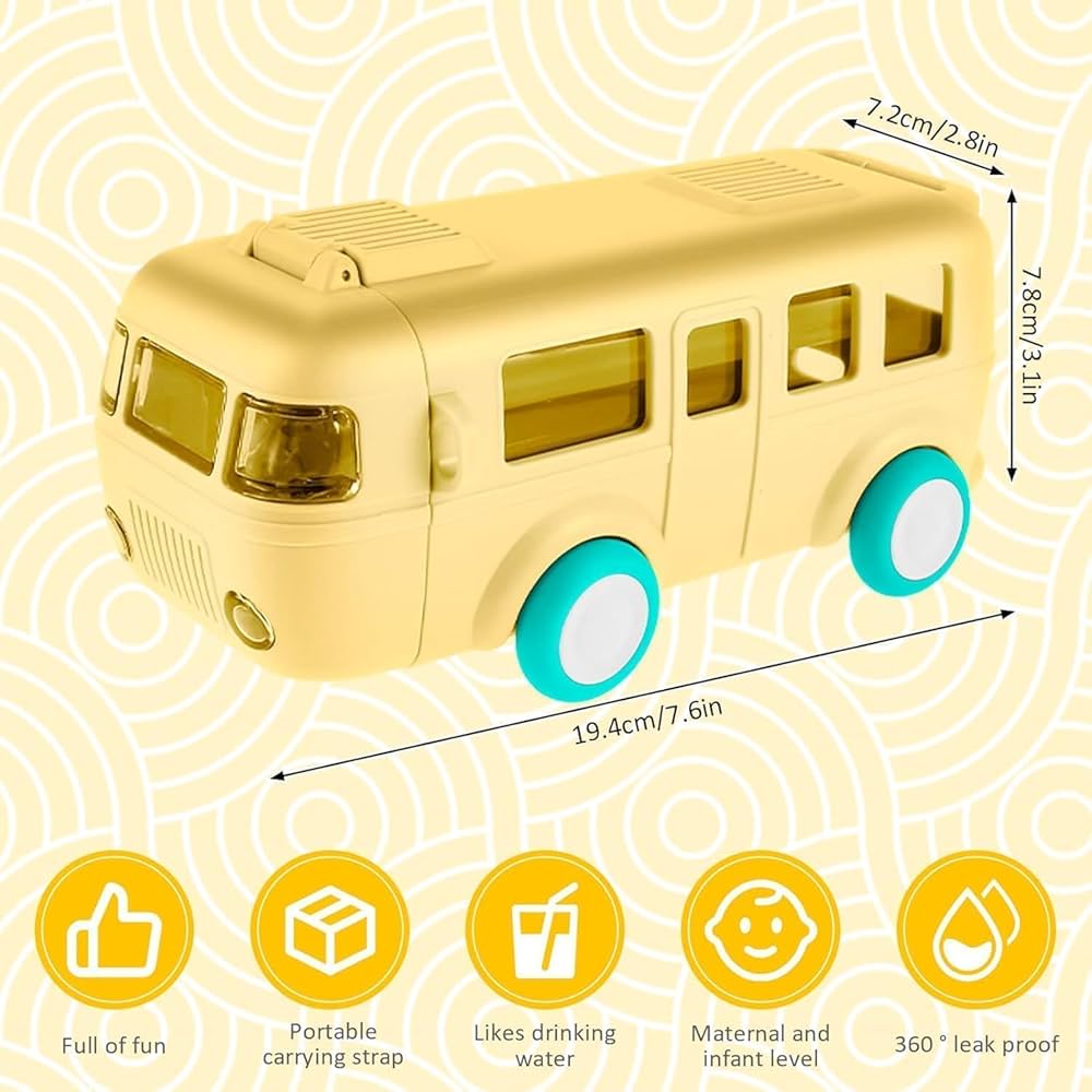 Creative Baby Bus Design Children’s Straw Water Cup