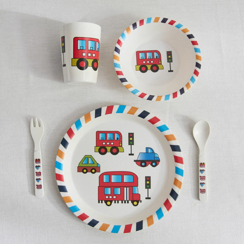 Bamboo Fiber Kids Tableware Set