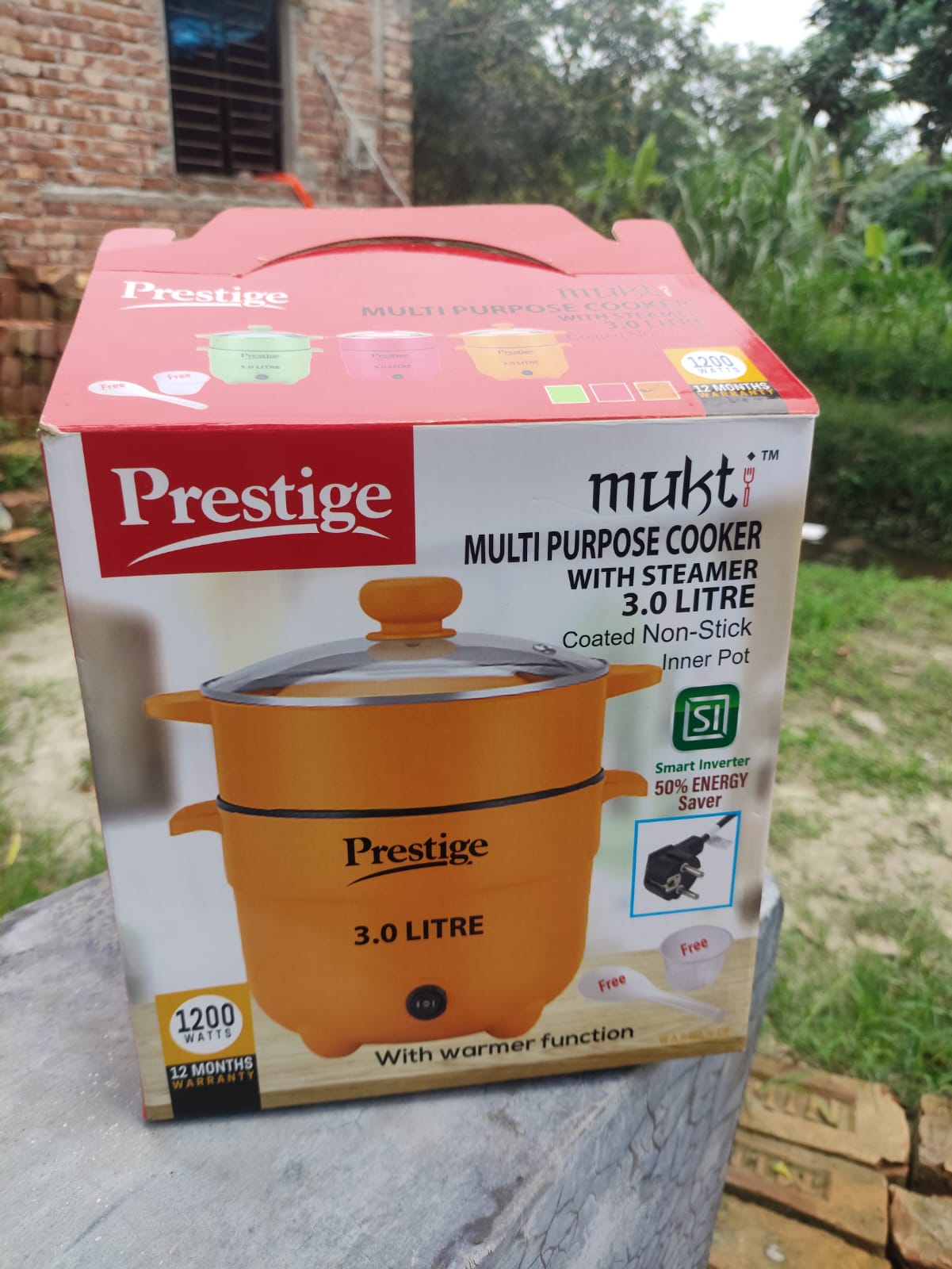 Prestige Mini Multicooker Pot 3Litre Portable Electric Multicooker Cooking Pot With Steamer and Multipurpose